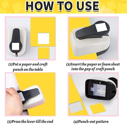 Square Hole Puncher Square Paper Punch Shape Punches - Image 7