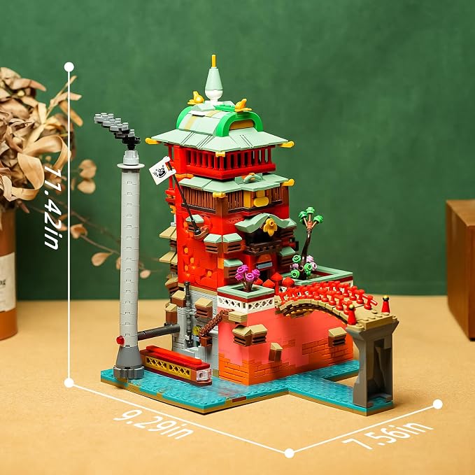 Flowers Japanese Castle House Building Kit Compatible - Image 2
