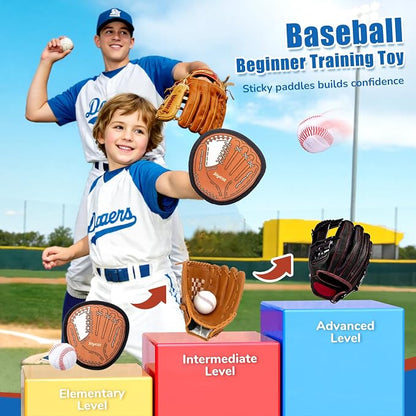 JoyCat Toss and Catch Ball Game Set, Toddler Baseball Glove, Beach Pool Yard - Image 2