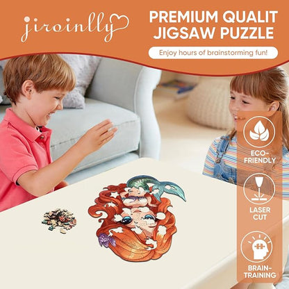 Wooden Puzzles for Adult and Kids, 100 Pieces Ocean Puzzle, Unique Shaped - Image 5