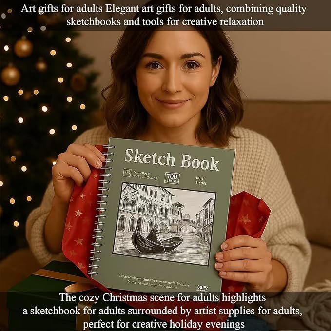 SuFly Small Sketch Book 5.5"x8.5", Spiral Bound Sketchbook Hardcover - Image 7