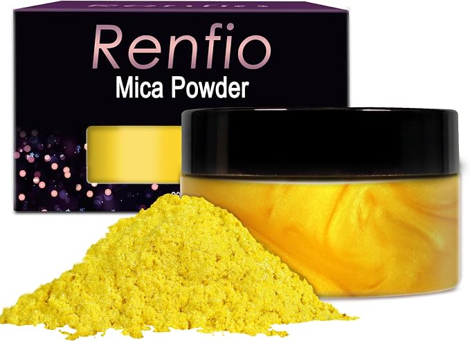 Renfio 100g Mica Powder Pigment, Metallic Natural Dye Mineral Pearl Shimmer by Renfio