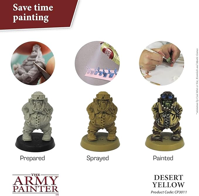 The Army Painter Color Primer, Desert Yellow, 400 ml, 13.5 oz - Image 2