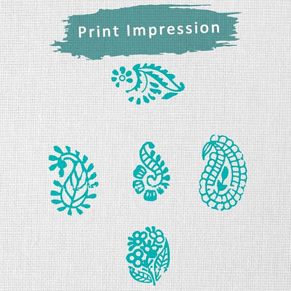 HASHCART® Paisley Shapes Wooden Printing Stamps - Image 3