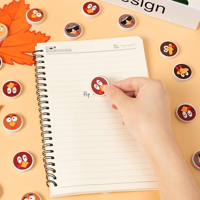 60Pcs Thanksgiving Mini Erasers - Image 4