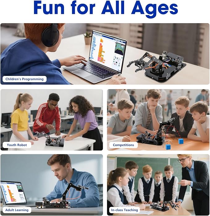 4DOF Robotic Arm Kit for Kids Compatible - Image 8