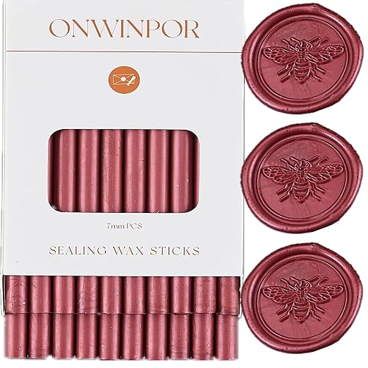 Berry Red Wax Seal Sticks, ONWINPOR 20pcs Glue Gun Wax Sealing Sticks - Image 2