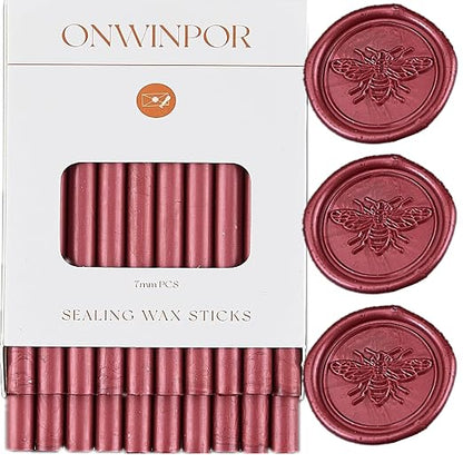 Berry Red Wax Seal Sticks, ONWINPOR 20pcs Glue Gun Wax Sealing Sticks - Image 2