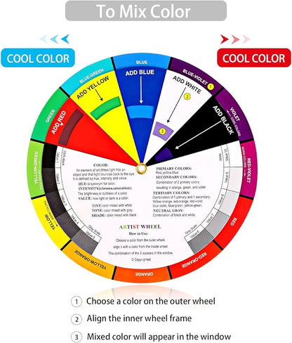 Nezyo 10 Pieces Color Paint Wheel Chart - Image 2
