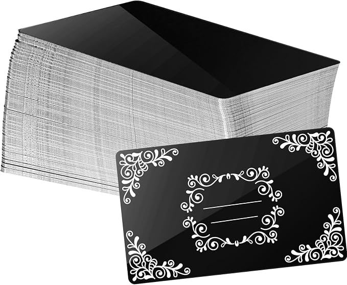 weparmeety 100 Pcs Metal Engraving Blanks Aluminum Sheet Laser Engraving by weparmeety