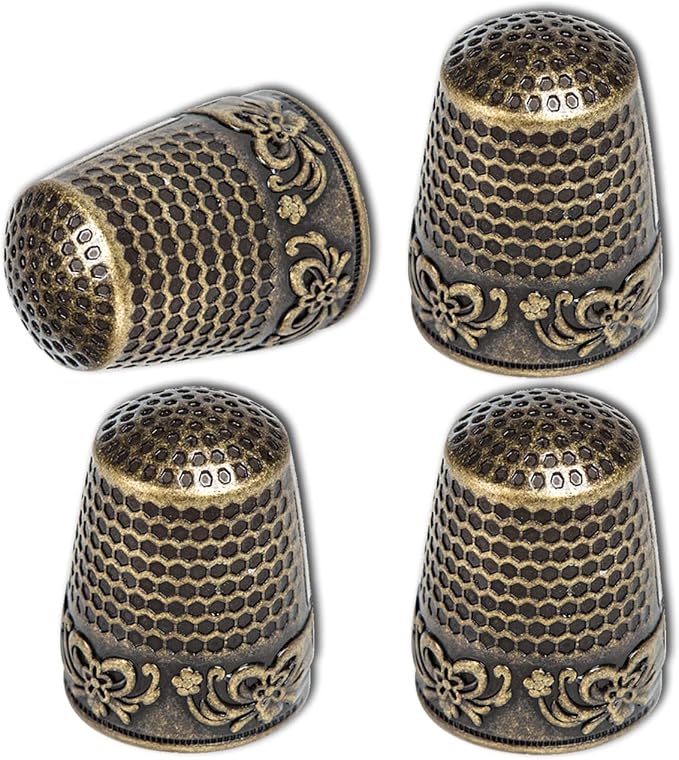 ZESION 4Pcs Sewing Thimbles, Metal Thimbles by ZESION