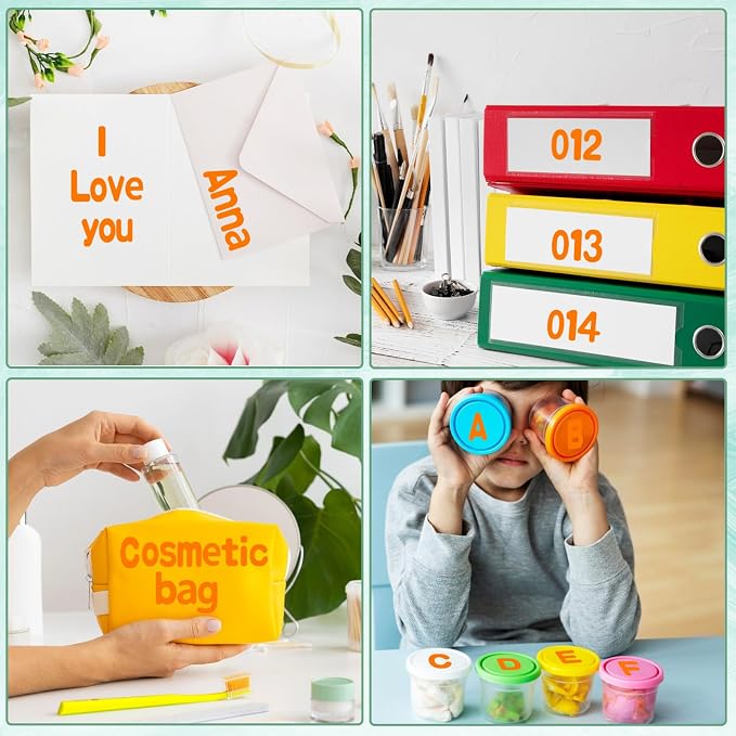Alphabet Stickers, 12 Sheets Orange Letter Stickers - Image 6