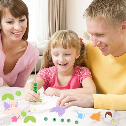 Coola Craft Kit Set for Preschool Kids, Educational Felt & Wood Flower Fairy - Image 4