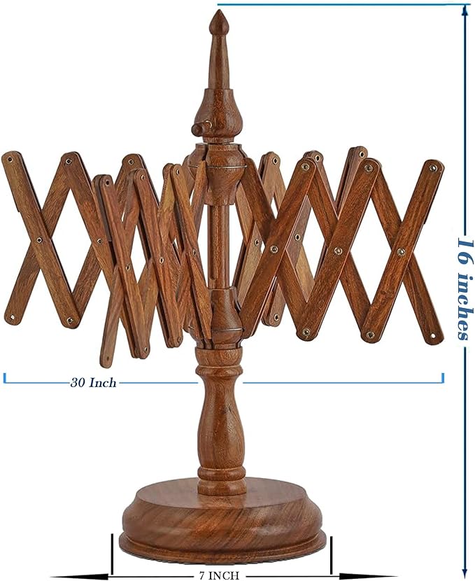 Handcrafted Wooden Table Top Yarn Swift – Rosewood Umbrella Swift - Image 5