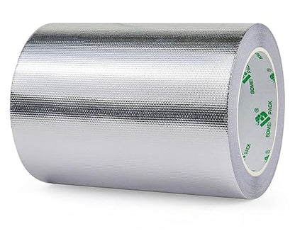 BOMEI PACK Adhesive Aluminum Foil Heat Shield Tape Barrier, Fiberglass Thermal by BOMEIPACK