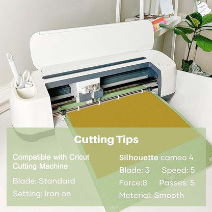 HTVRONT Gold Heat Transfer Vinyl Bundle: 20 Pack 12" x 10" Gold Iron on HTV - Image 4