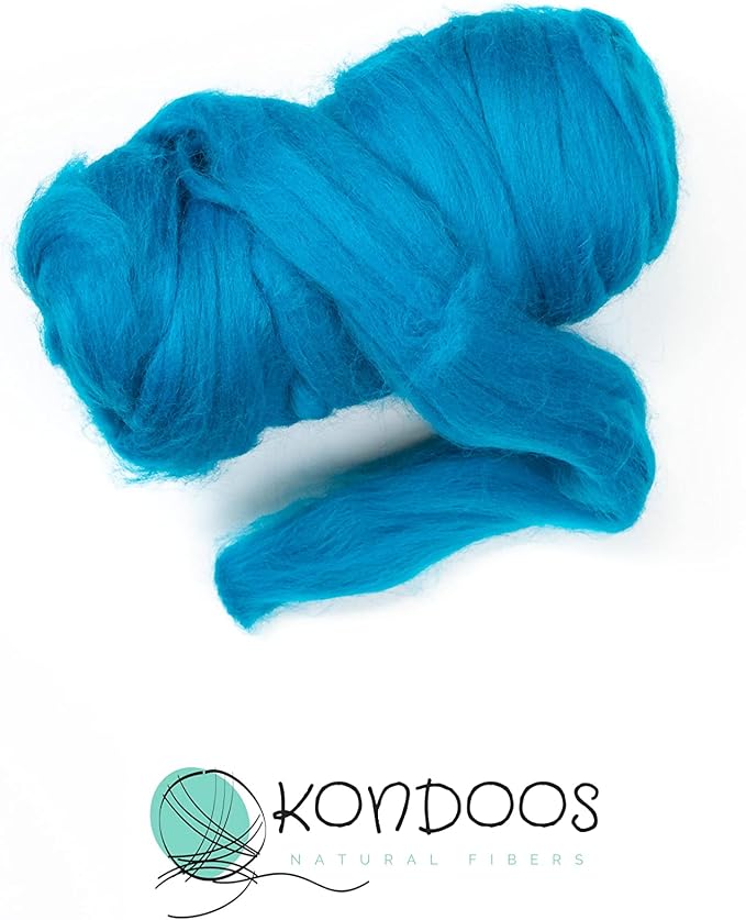 Colored Natural Wool roving, 8 OZ. Best Wool - Image 2