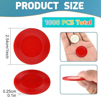 Coopay 1000 Pieces Plastic Poker Chips, Bingo Chips Bulk Learning Counters - Image 2