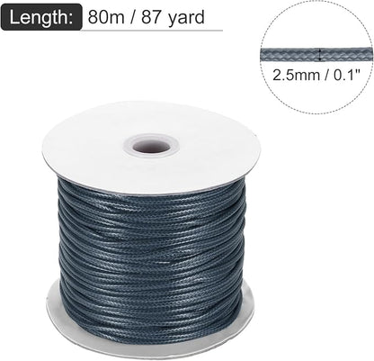 MECCANIXITY Waxed Cord 2.5mm Waxed Polyester Cord 87 Yard Wax String - Image 2