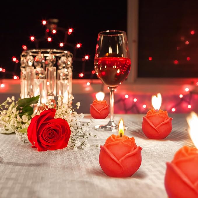 2 Pack Rose Candles Molds for Candle Making, 3D Rose Flower Silicone Molds for - Image 5