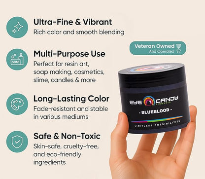 Eye Candy Pigments Premium Blue Mica Powder - Image 4
