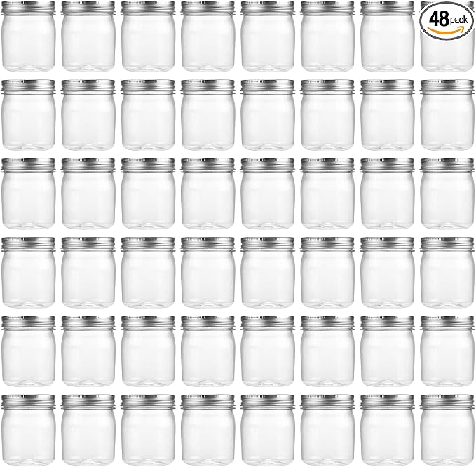 novelinks 8 oz Clear Plastic Jars by novelinks