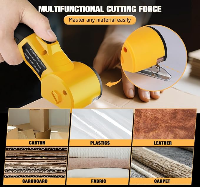 Cordless Electric Scissors: 4V Rechargeable Cardboard Cutter, 3 Blades - Image 5