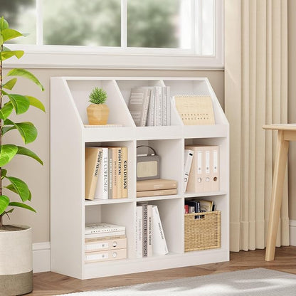 9-Cube Wooden Storage Bookcase by NELYE