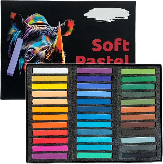Soft Pastels Set, Square Chalk Pastel Sticks, Students & Beginners, Blending & by Ouksma