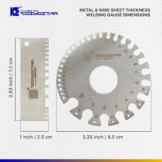 Cosmostar 2 Pcs Stainless Steel Welding Gauge Set – Wire & Metal Sheet - Image 4