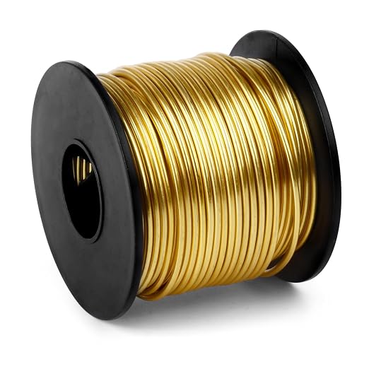 Aluminum Craft Wire, 95 Feet 2.0mm/ 14 Gauge Gold Bendable Soft Metal Aluminum by Cadikez