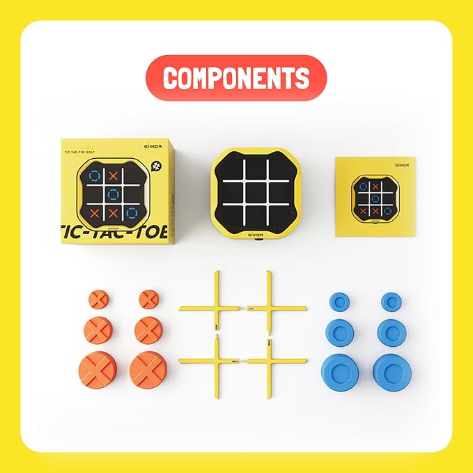 GiiKER Tic Tac Toe Bolt Game, Original 3-in-1 Handheld Puzzle Game, Portable - Image 7