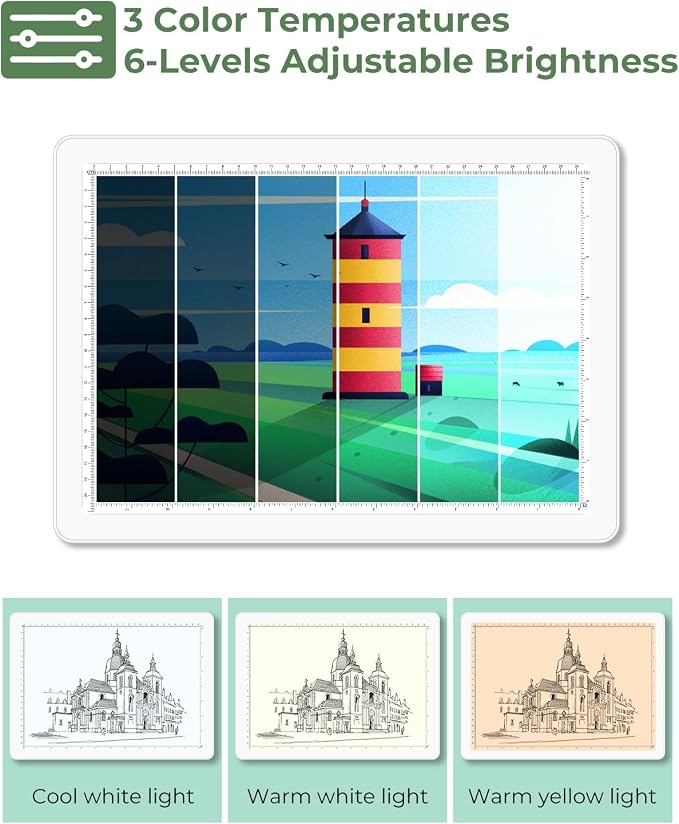 A4 Tracing Light Box for Drawing, Bawaslom Rechargeable Light Pad - Image 3