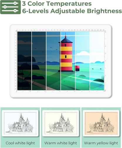A4 Tracing Light Box for Drawing, Bawaslom Rechargeable Light Pad - Image 3