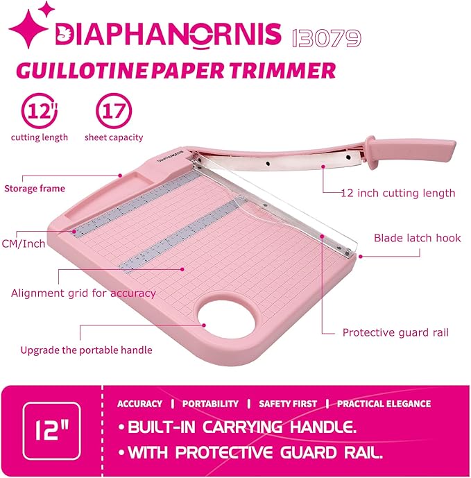 12" Guillotine Paper Cutter, Paper Trimmer Accurate Cutting - Image 5