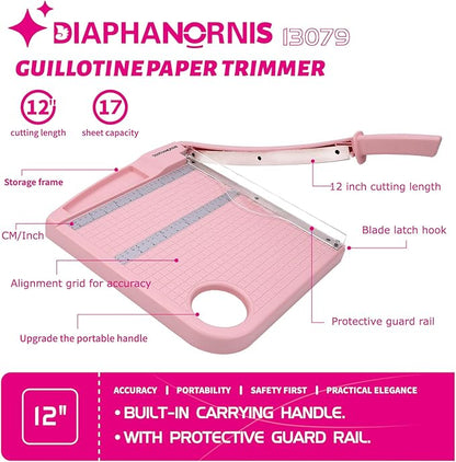 12" Guillotine Paper Cutter, Paper Trimmer Accurate Cutting - Image 5