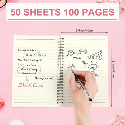Yahenda 18 Pcs Spiral Notebook Bulk A5 Journal Lined 8.3'' x 5.5'' Writing - Image 3