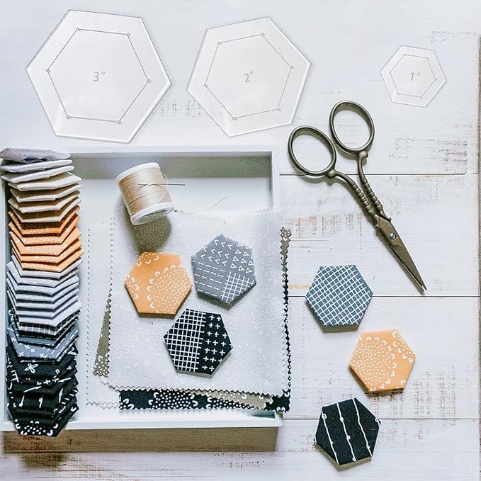 4 Pieces Hexagon Quilting Template - Image 3