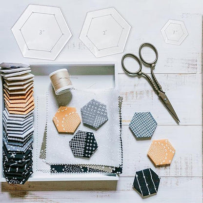 4 Pieces Hexagon Quilting Template - Image 3