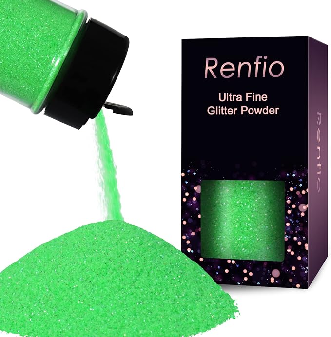 Renfio Iridescent Ultra Fine Glitter Powder Resin Supplies Glitters 1.94 Oz PET by Renfio