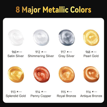 AUREUO Metallic Acrylic Paint Set - Image 3
