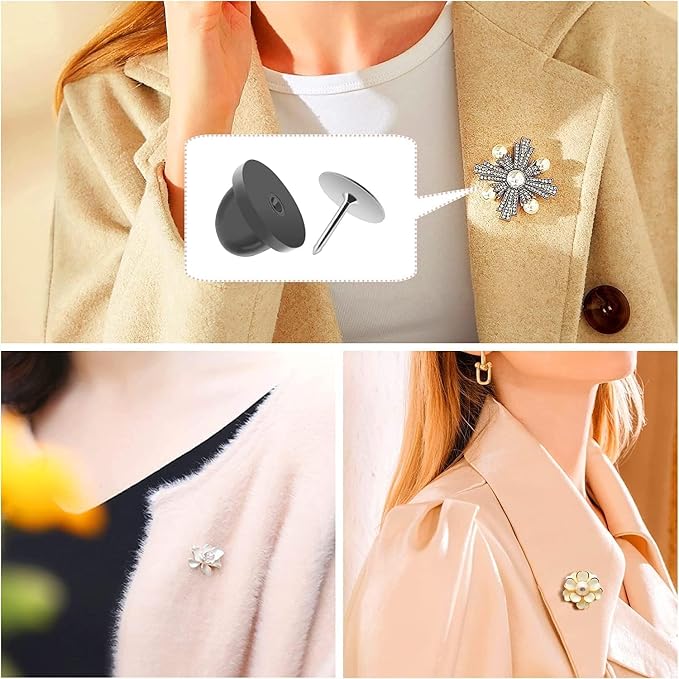 240 Pairs Rubber Blank Pin Backs Butterfly Clutch Backings Holder Tie Tacks - Image 6