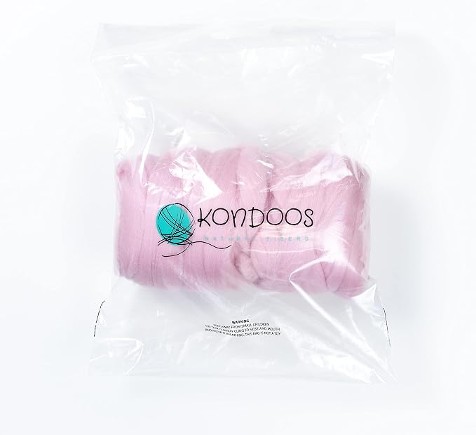 Kondoos Colored Natural Wool roving, 1 lb. Best Wool - Image 2