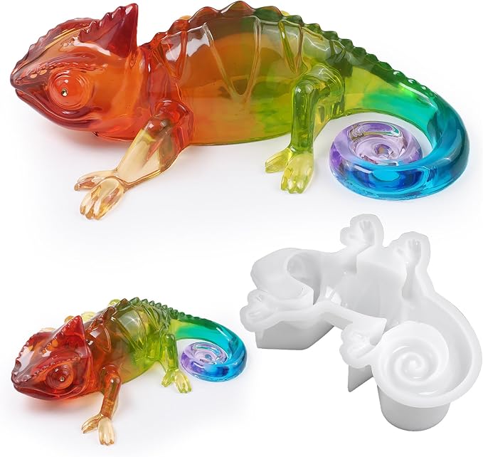 Lizard Animal Cylinder Candle & Resin Mold - Image 5