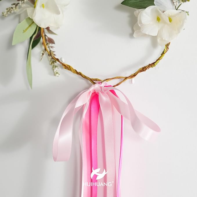 HUIHUANG Pink Satin Ribbon 1/2 inch X 50 Yards Continuous, Baby Pink - Image 8