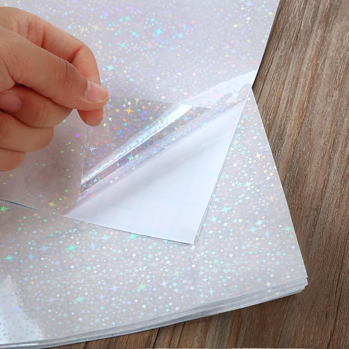 Outus 24 Sheets Holographic Sticker Paper Holographic Laminate Sheets - Image 3