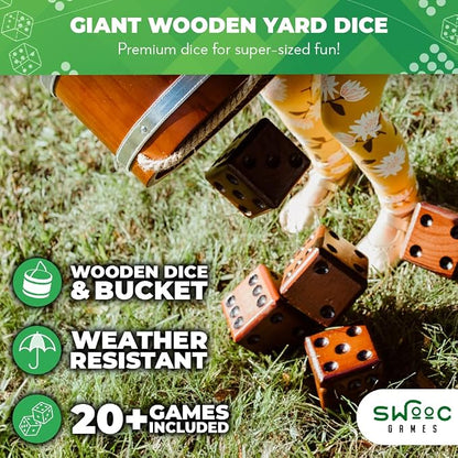 SWOOC Games - Yardzee, Farkle & 20+ Giant Dice Games Yard Dice - Image 3