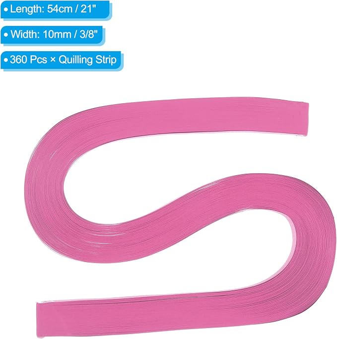 PATIKIL 360pcs Quilling Paper Strips Paper Flowers Quilling Kits 3/8" Origami - Image 2