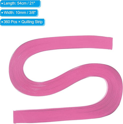 PATIKIL 360pcs Quilling Paper Strips Paper Flowers Quilling Kits 3/8" Origami - Image 2