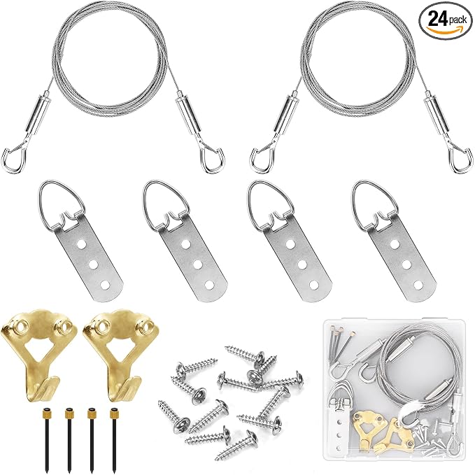 2 Pack Picture Hanging Wire Kit, Heavy Duty Picture Wire Kit by Katze-Tatze